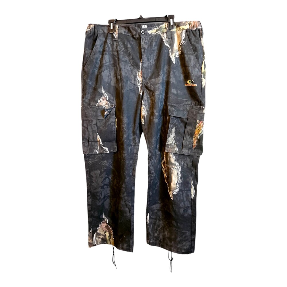 Mossy Oak Cargo Pants Men's XL 40-42 Black Break Up Eclipse Camo Hunting